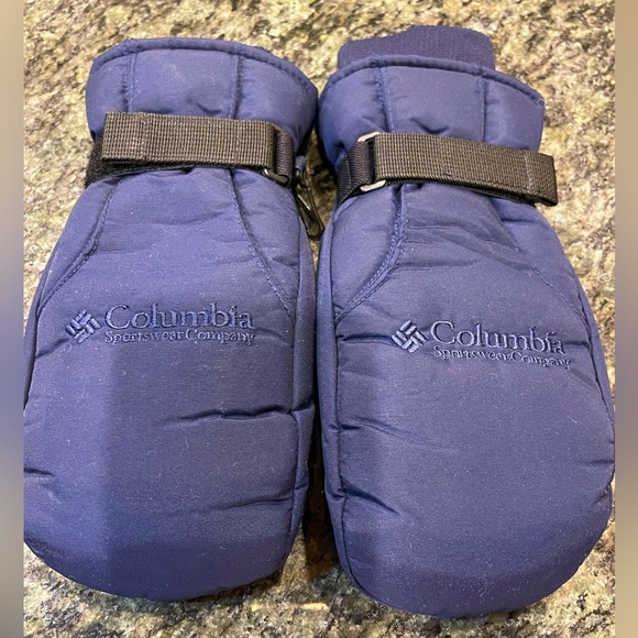 Columbia Accessories Warm Columbia Navy Blue Mittens With Navy